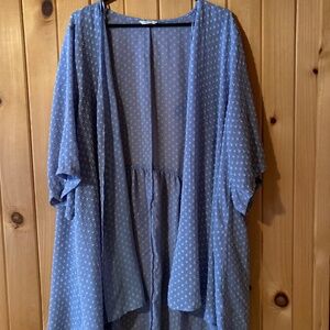 Penningtons Short-Sleeve Cardigan / Beach Cover-Up – 2-3XL (Loose Fit Option)